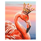 Алмазная картина "Королевский фламинго" 17*21 см - Фото 1