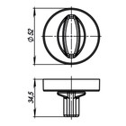 Ручка поворотная Armadillo WC-BOLT BK6/URB SN-3, цвет матовый хром - Фото 2