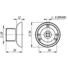 Ручка поворотная Armadillo WC-BOLT BKW8-1SN/CP-3, без о/п, цвет матовый хром/хром - Фото 2