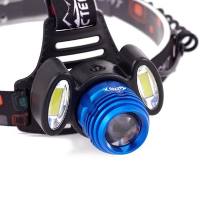 Фонарь налобный аккумуляторный "Мастер К", 1200 мАч, 180 лм, 4 режима, 7.5 х 8 см