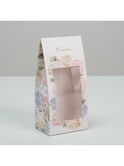 Коробка кондитерская складная, упаковка «С любовью», 9×19×6 см