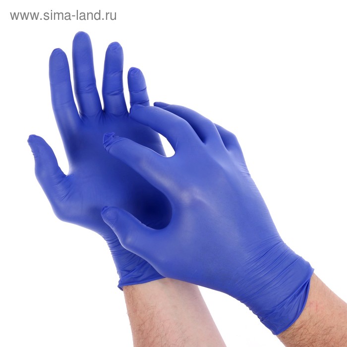 Перчатки нитриловые неопудренные S "Gloveon Eureka", 300 шт/уп, цвет фиолетовый - Фото 1