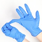 Перчатки нитриловые неопудренные Paloma, размер L, 200 шт/уп, цвет синий, цена за 1 шт. - Фото 2