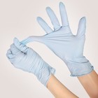 Перчатки нитриловые неопудренные Golden hands, размер M, 200 шт/уп, цена за 1 шт, цвет светло-голубой - Фото 2