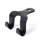 Вешалка-крючок на подголовник, два крючка, чёрный, пластик - Фото 2