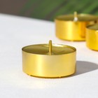 Набор свечей в гильзе  "Круг", 12 шт, металлик, золото - фото 8409159