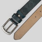 Ремень женский, перфорация, ширина - 3 см, пряжка тёмный металл, цвет синий - Фото 3