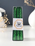 Набор свечей витых, 1.5×15 см, 3 шт., зелёный блистер - Фото 4