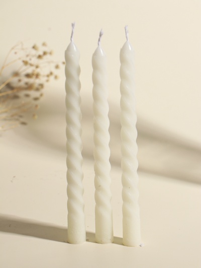 Набор свечей витых, 1.5×15 см, 3 шт.