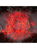 Гирлянда «Нить» 10 м, IP20, прозрачная нить, 100 LED, 8 режимов, 220 В, свечение красное - Фото 6