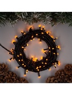 Гирлянда «Нить» 10 м, IP20, тёмная нить, 100 LED, 8 режимов, 220 В, свечение жёлтое 3556792 - фото 319929194
