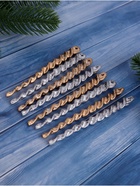 Ёлочные игрушки набор 8 шт. «Витые сосульки», 12 см, серебро/золото - Фото 2