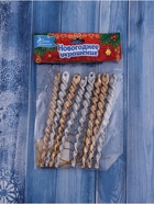 Ёлочные игрушки набор 8 шт. «Витые сосульки», 12 см, серебро/золото - Фото 4