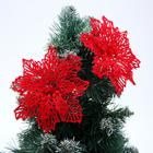 Украшение ёлочное "Резной цветок" (набор 2 шт) 8,5 см, красный - Фото 3