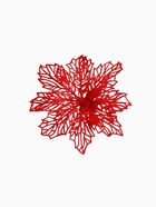 Ёлочные игрушки 2 шт. «Зимнее волшебство. Резной цветок» пластик, 8.5 см, красный 3555433