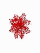 Ёлочные игрушки 2 шт. «Зимнее волшебство. Резной цветок» пластик, 8.5 см, красный 3555433