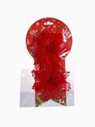 Ёлочные игрушки 2 шт. «Зимнее волшебство. Резной цветок» пластик, 8.5 см, красный 3555433