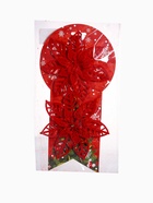 Ёлочные игрушки 2 шт. «Зимнее волшебство. Резной цветок» пластик, 14 см, красный 3555434 Ёлочные игрушки 2 шт. «Зимнее волшебство. Резной цветок» пластик, 14 см, красный 3555434