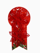 Ёлочные игрушки 2 шт. «Зимнее волшебство. Резной цветок» пластик, 14 см, красный 3555434 Ёлочные игрушки 2 шт. «Зимнее волшебство. Резной цветок» пластик, 14 см, красный 3555434
