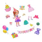 Магнитная игра «День рождения Полины» в сумочке, с куклой - фото 8409342