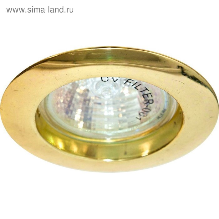 Встраиваемый светильник DL307, MR16, 50W, цвет золото, d=60мм - Фото 1