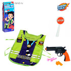 Игровой набор для мальчиков «ДПС» (жилет, пистолет, жезл, 3 пули, свисток, удостоверение), 38 х 32 см - Фото 1