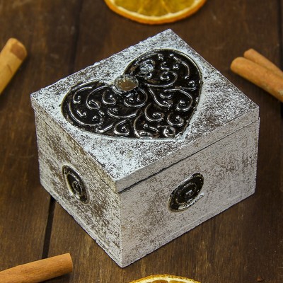 Шкатулка «Сердце», 7×6×5 см, МДФ