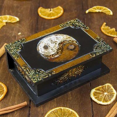 Шкатулка «Инь-Янь», 15×10×5 см, МДФ