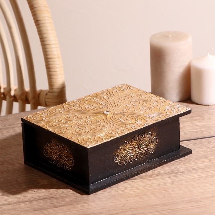 Шкатулка «Узор», 19×15×7 см, МДФ - Фото 1