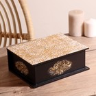 Шкатулка «Узор», 24×18×9 см, МДФ  (артикул 3369971)  большой выбор товаров оптом и в розницу по низким ценам с доставкой