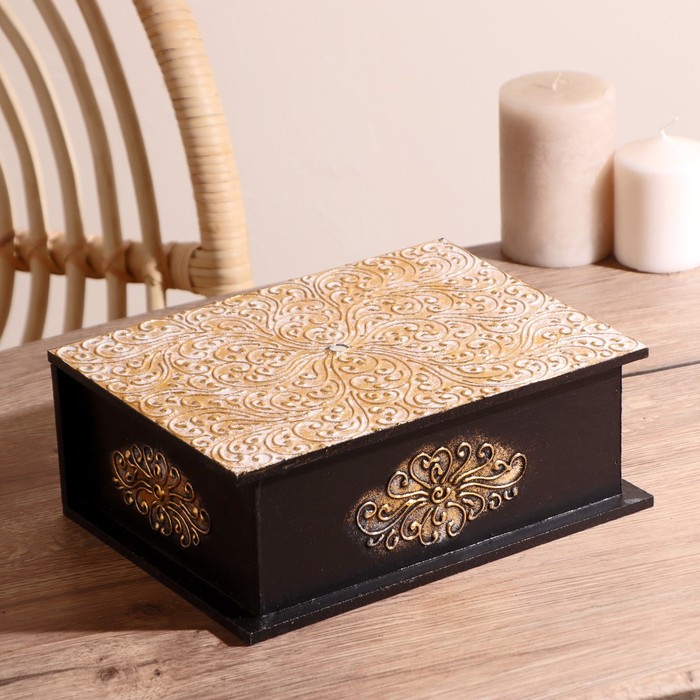 Шкатулка «Узор», 24×18×9 см, МДФ