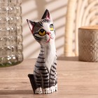 Сувенир «Котёнок», 6×3×18 см, дерево, серый - фото 43562955