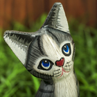 Сувенир «Котёнок», 6×3×18 см, дерево, серый - фото 43562958