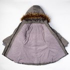 Куртка удлиненная для девочки "Леди", рост 128-134 см, цвет серый - Фото 11