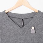 Пуловер для беременных, цвет серый меланж, размер 42 - Фото 2