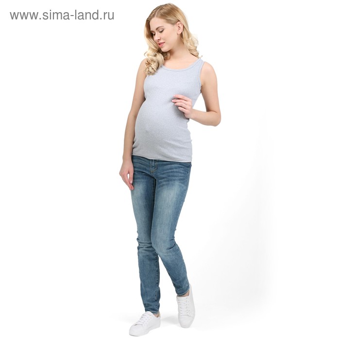 Майка для беременных 31860 цвет серый меланж, р-р 44 - Фото 1