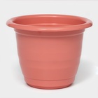 Горшок для цветов с поддоном Доляна «Арена», 2 л, пластиковый цвет коралловый - Фото 2