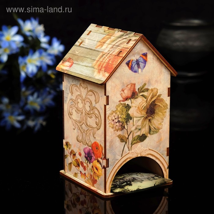 Чайный домик "Винтаж" с УФ-печатью, 8,5х9,5х16см - Фото 1