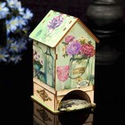 Чайный домик "Цветы" с УФ-печатью, 8,5х9,5х16см - Фото 1