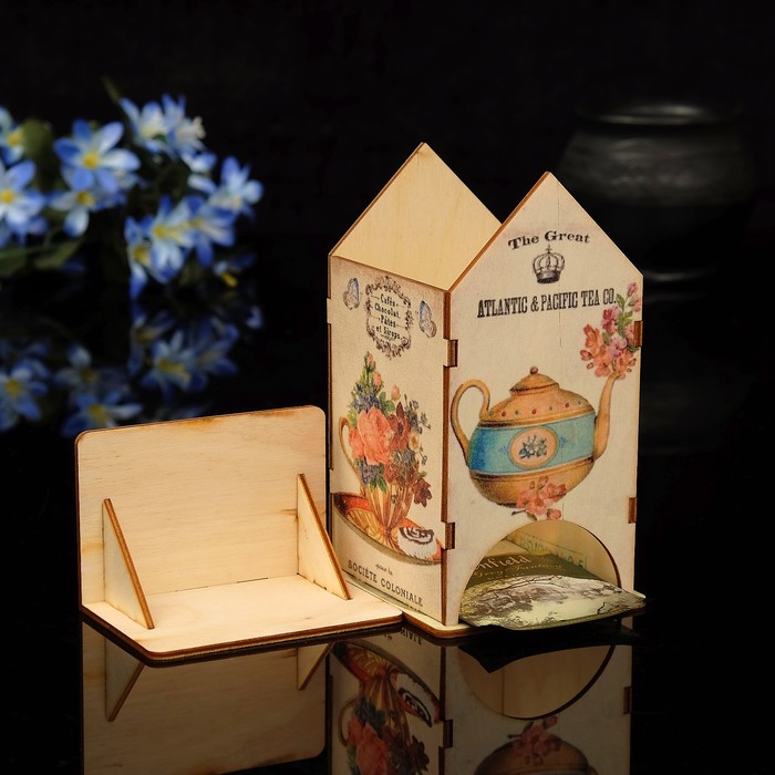Чайный домик "Чайничек" с УФ-печатью, 8,5х9,5х16см - фото 1899623420