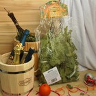 Веник для бани ЭКСТРА из кавказского дуба с мятой "Добропаровъ", новогодняя серия - Фото 1