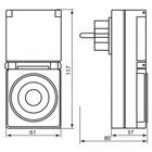 Розетка с таймером суточная TM51, 3500W, 16A, 230V, IP44, цвет белый - Фото 4