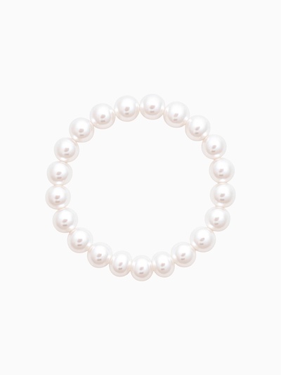 Набор 3 предмета: серьги, бусы, браслет «Классика», белый, 45 см