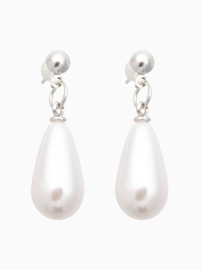 Набор 3 предмета: серьги, бусы, браслет «Классика», белый, 45 см