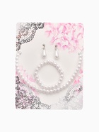 Набор 3 предмета: серьги, бусы, браслет «Классика», цвет белый, 45 см - Фото 8