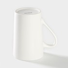 Кружка Доляна «Цветение любви», 380 мл, фарфор, белая - Фото 3