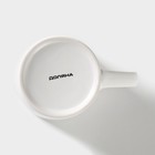 Кружка Доляна «Цветение любви», 380 мл, фарфор, белая - Фото 4