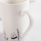 Кружка Доляна «День кота», 380 мл, фарфор, белая - Фото 7