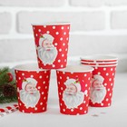 Стакан бумажный «Дед Мороз», 250 мл, набор 6 шт. - Фото 2