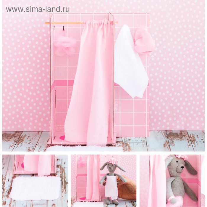 Набор для творчества. Кукольная мебель «Ванная комната», 15×18×7 см - Фото 1